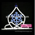 fashion personalized sapphire crystal snow flake tiara